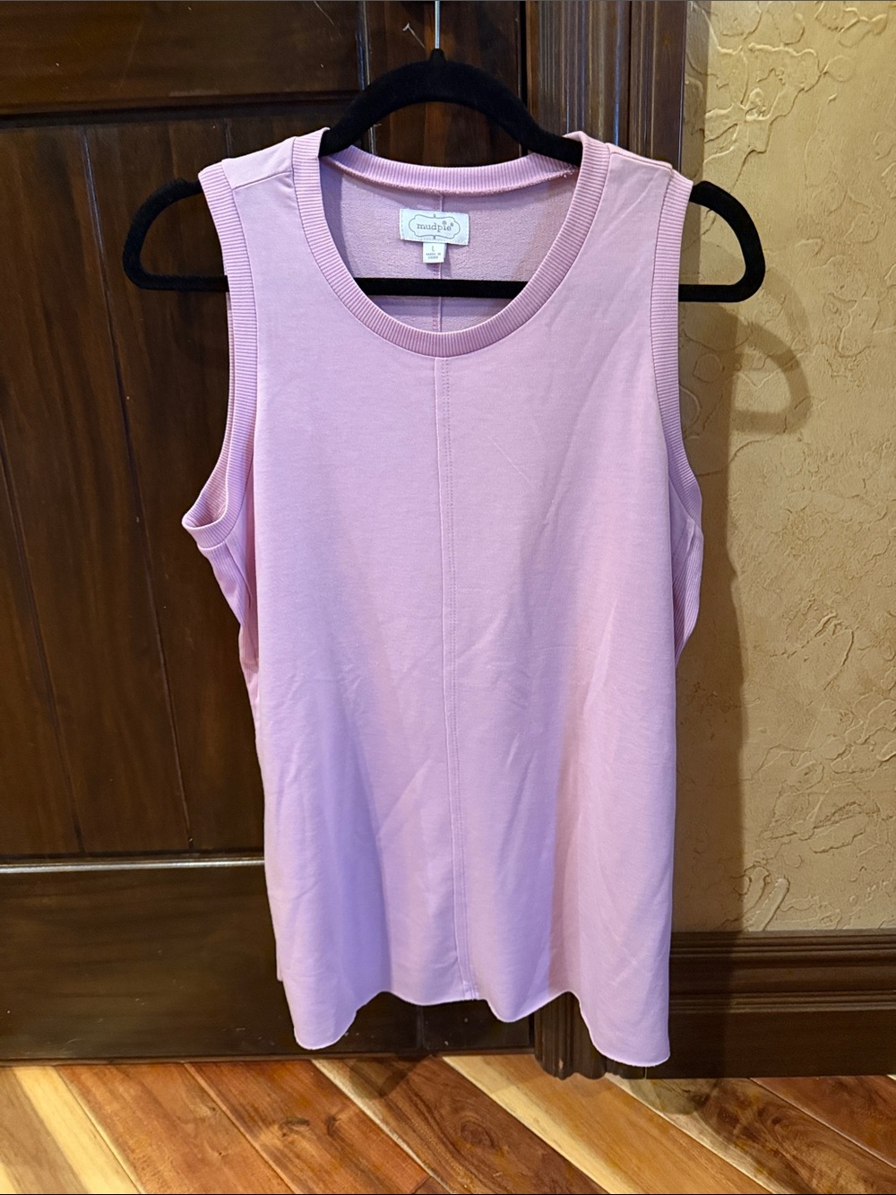 Mud Pie Soft Lavender Sleeveless Rib-Trim Tank